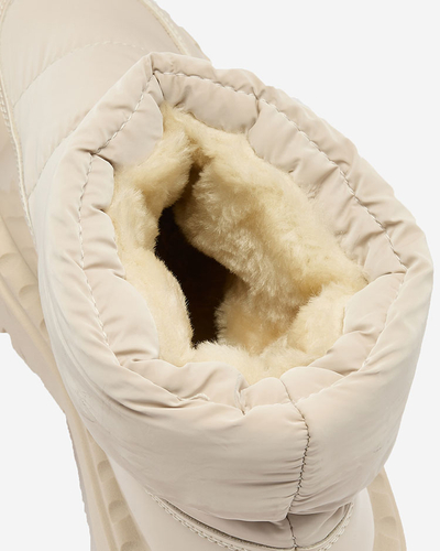 Royalfashion Dámske snehulky v krémovej farbe Ireda