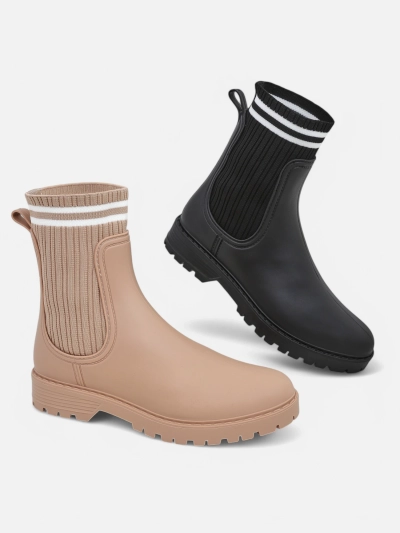 Dámske dažďové čižmy Royalfashion so zvýšeným textilným vkladom Scarlesa