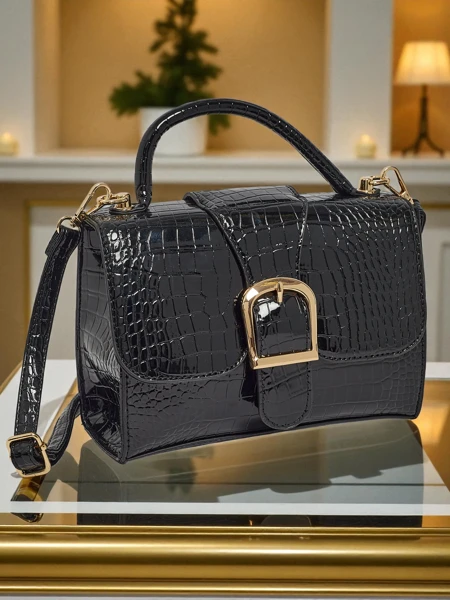 Lakirana Majhna ženska torbica iz eko usnja Orlina