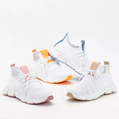 OUTLET Bielo-ružová dámska športová obuv Baym - Obuv