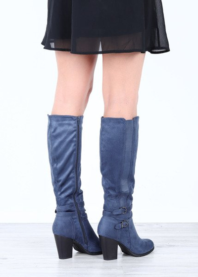 Niebieskie kozaki Moon - Obuwie