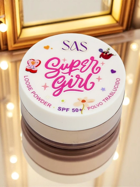 Sypký púder na tvár s SPF 50 Zlatý lesk