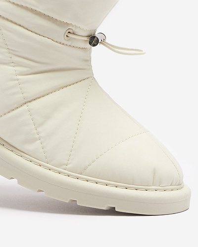 Béžové dámske zateplené topánky a'la snow boots Kaliolen - Obuv