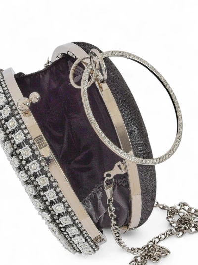 Royalfashion Ženska večerna torbica s cirkoni Elira Noir
