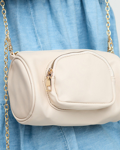 Béžová malá kabelka s retiazkou - Doplnky