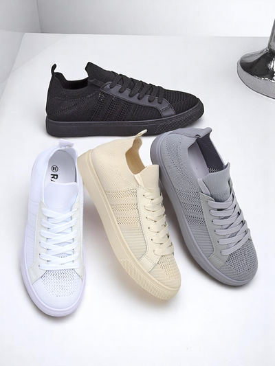 Androsia Gray Sneakers – Stilski športni čevlji z ravnim podplatom za poletje in pomlad