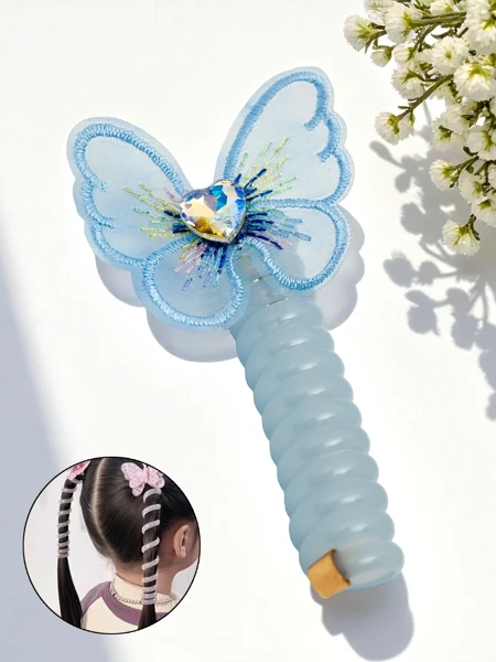 Royalfashion Gumička do vlasov pružinová s motýľom Spring Butterfly