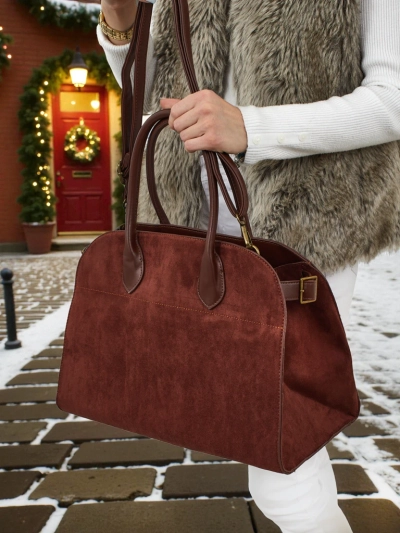 Ženska shopper torbica eko semiš Dorelle