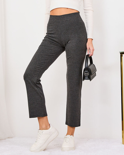 Royalfashion Šedé dámske látkové nohavice