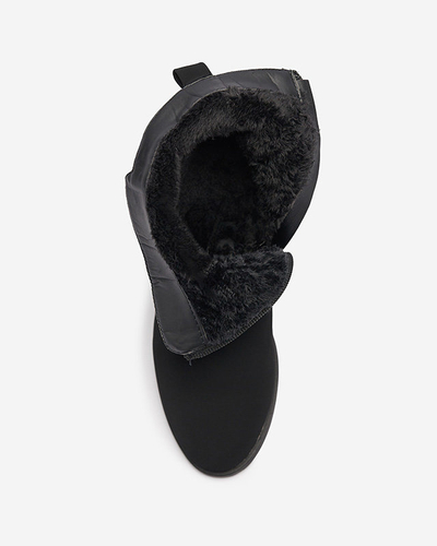 Dámske čižmy s prackou v čiernej farbe Amedu- Obuwie