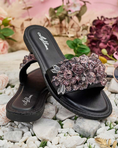Royalfashion Dámske žabky Loberra s kamienkami