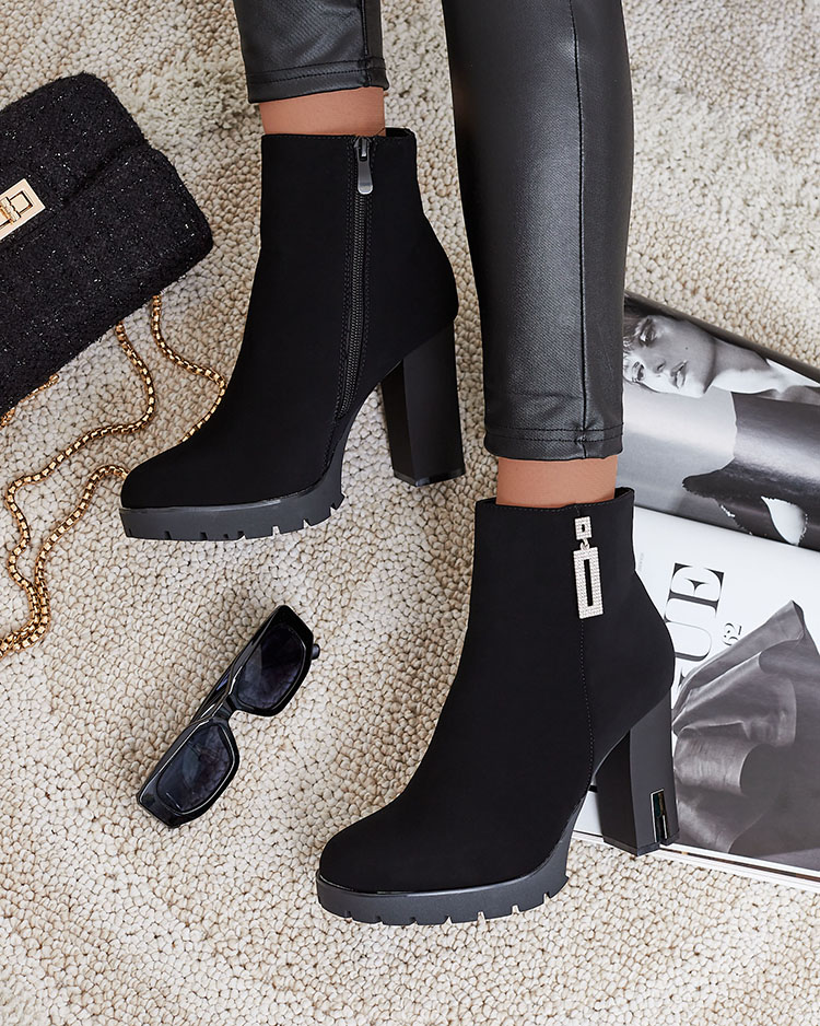 Royalfashion Dámske čižmy Beroleda so zdobeným podpätkom