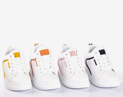 Čiernobiele dámske tenisky na klinovom podpätku Marcja - Obuv