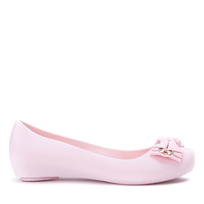 Ružové baleríny s mašličkou Catherine - Obuv