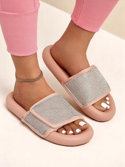 Royalfashion Ženski natikači s ploskim podplatom Sparkle Step