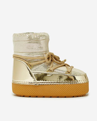 Royalfashion Dámske zlaté šnurovacie snehulky Yevnoie