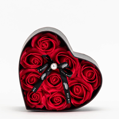 Flowerbox červené kvety v krabičke - Doplnky