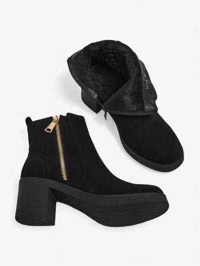 Ženski gležnjarji iz eko semiša s peto Arshena