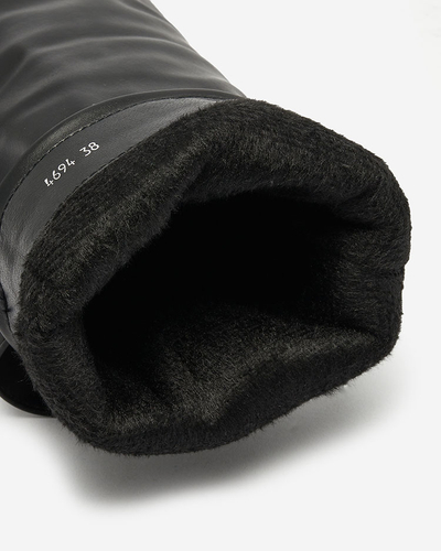 Royalfashion Čierne dámske čižmy so skrytou kotvou Dibisad