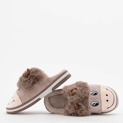 Ženské papuče Animis hnedej farby pre ženy - topánky