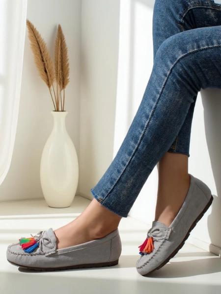 Royalfashion dámske ekologické semišové mokasíny Zimmid