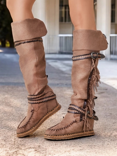 Royalfashion Ženy nadkolenné čižmy Eliferse