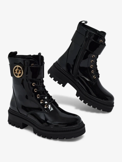 Lakirani ženski gležnarji iz eko usnja Eulin