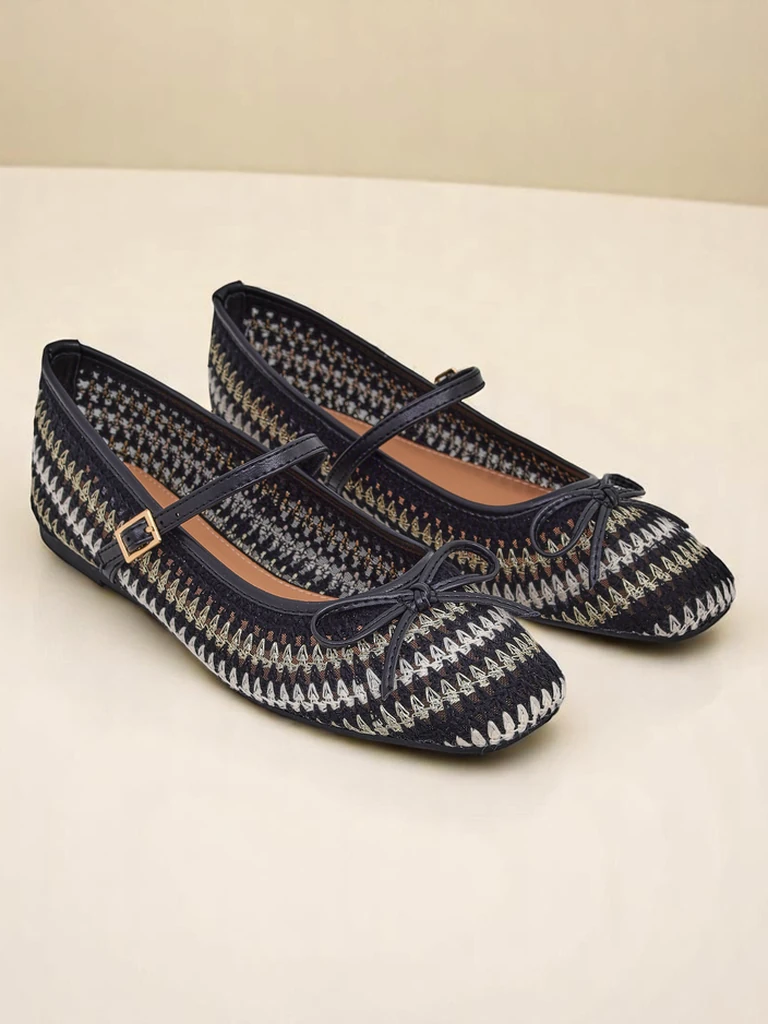 Royalfashion dámske tkané balerínky s remienkom Vanot