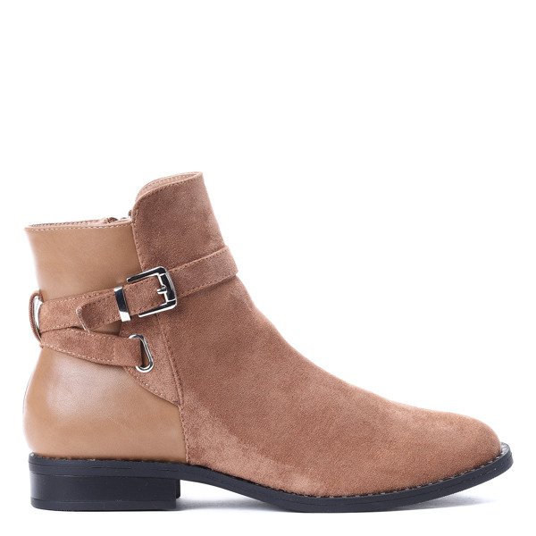 Brązowe sztyblety Rita - Obuwie