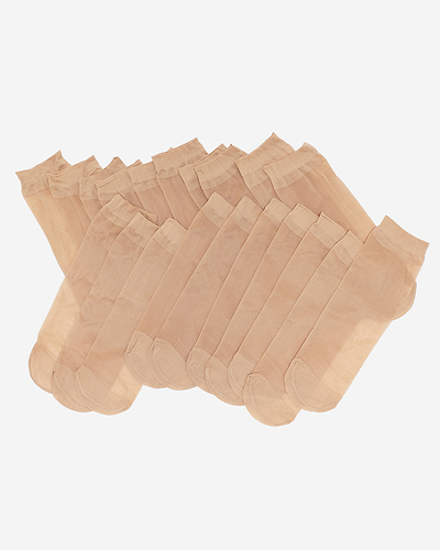 Nahé dámske členkové ponožky 10 / bal - Ponožky