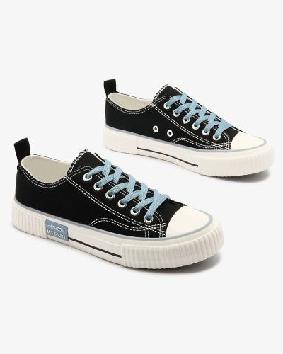 Čierne dámske šnurovacie tenisky Tasabba- Obuv