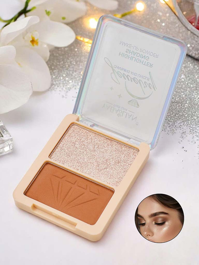 Zvýrazňovač a bronzer v kompaktnom balení pre tvár