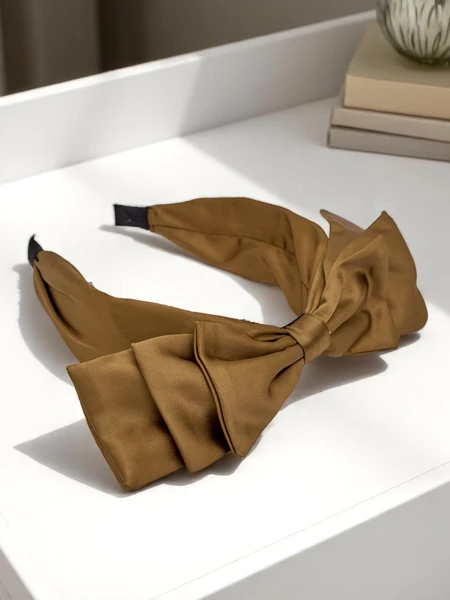 Royalfashion Saténová čelenka s mašľou Celine