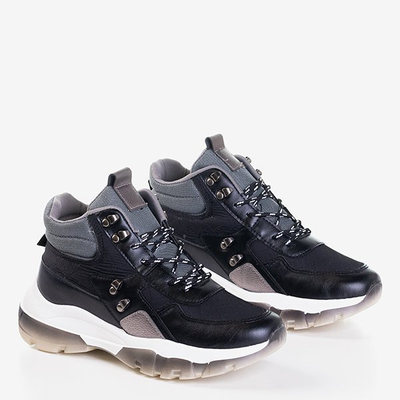 Kirston Black High-Top Trainers - Obuv