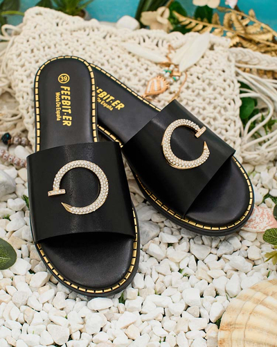Royalfashion Dámske žabky s plochou podrážkou Omerta