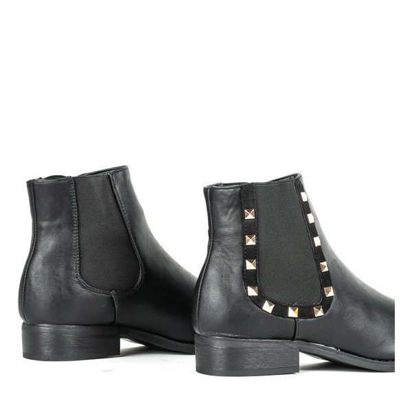 Czarne sztyblety na płaskim obcasie Noxa - Obuwie