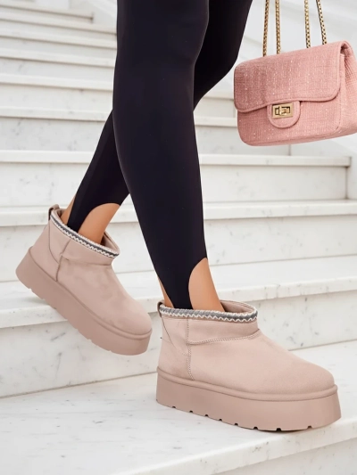 Royalfashion Dámske krátke topánky a'la snow boots Xoalla