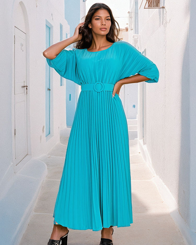 Royalfashion Dámske plisované midi šaty