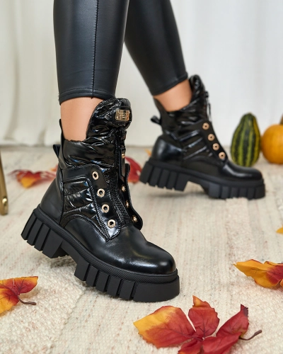 Royalfashion Dámske čižmy v čiernej farbe Selilka