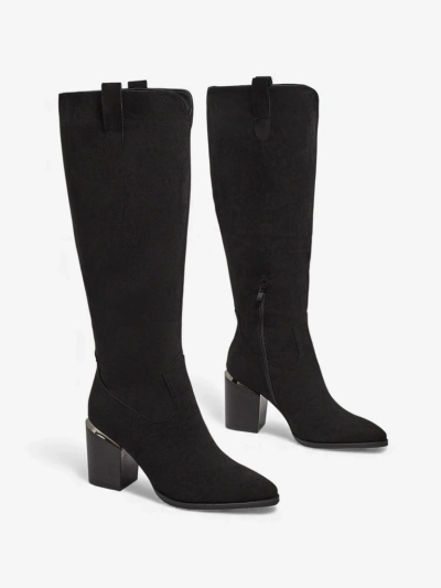 Ženski eko semiš škornji s peto Ferrevi