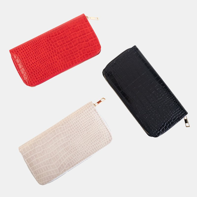 Dámska béžová peňaženka s ražbou - Doplnky