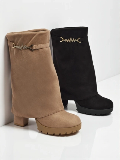 Gležnarji Flora Svetlo rjavi Elegantni za Jesen