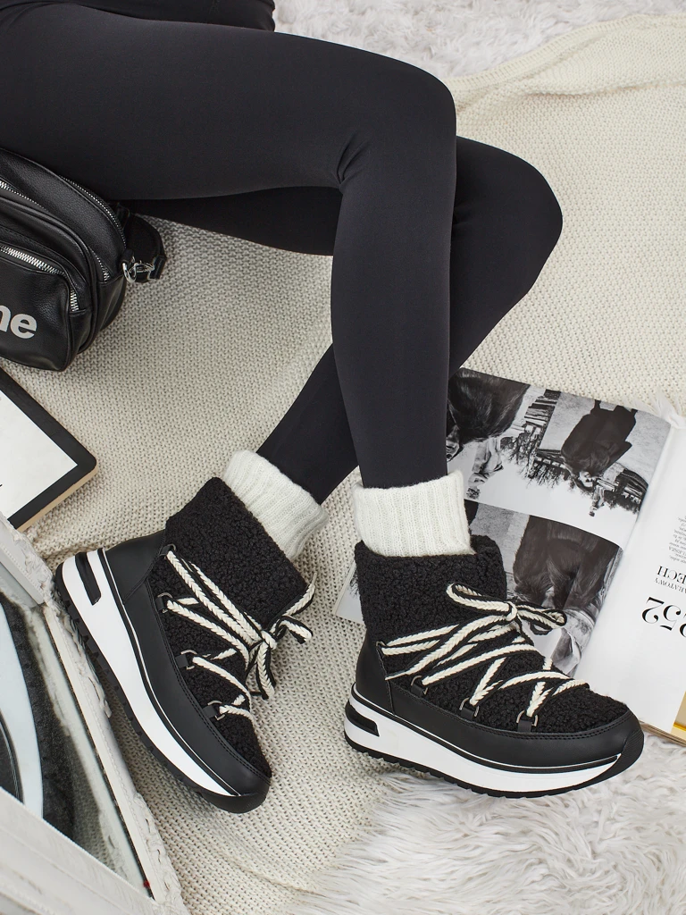 Ženski škornji a'la za sneg s krznom Verruna