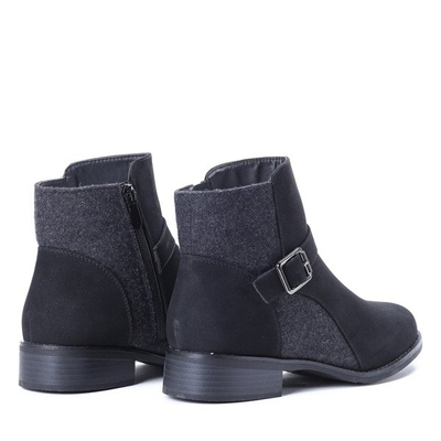 Czarne botki Estera- Obuwie
