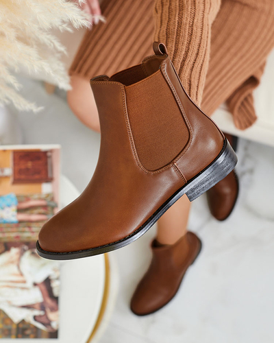 Royalfashion Čierne dámske čižmy a'la sztyblety s ozdobami Ederte