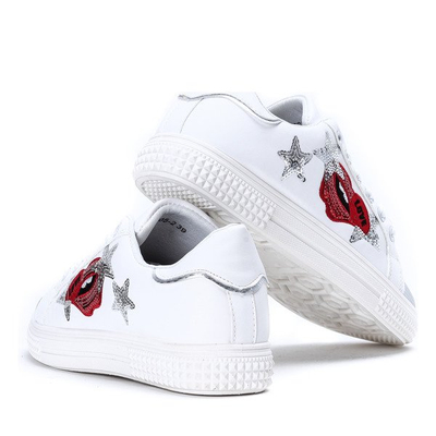 Białe tenisówki z cekinami Aaliyah - Obuwie