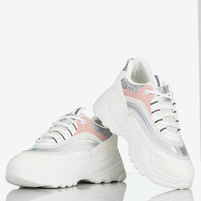 Bílé dámské sportovní boty na platformě Seyoella - Obuv 1