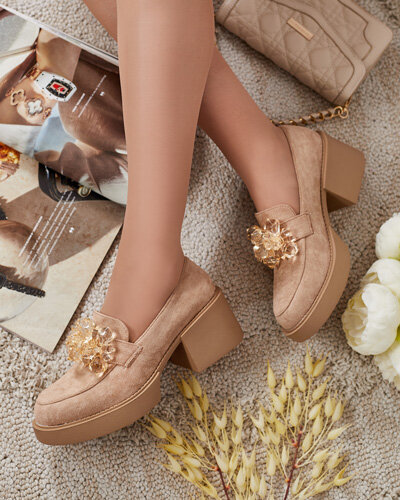 Royalfashion Dámske poltopánky Pegorani s vysokým podpätkom