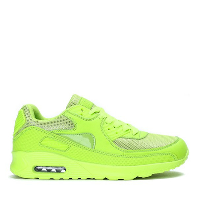 Zielone neonowe buty sportowe Darrell - Obuwie