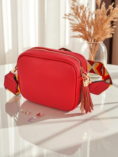 Royalfashion Mala ženska torbica iz eko usnja s pisanim pasom Kovi Lace